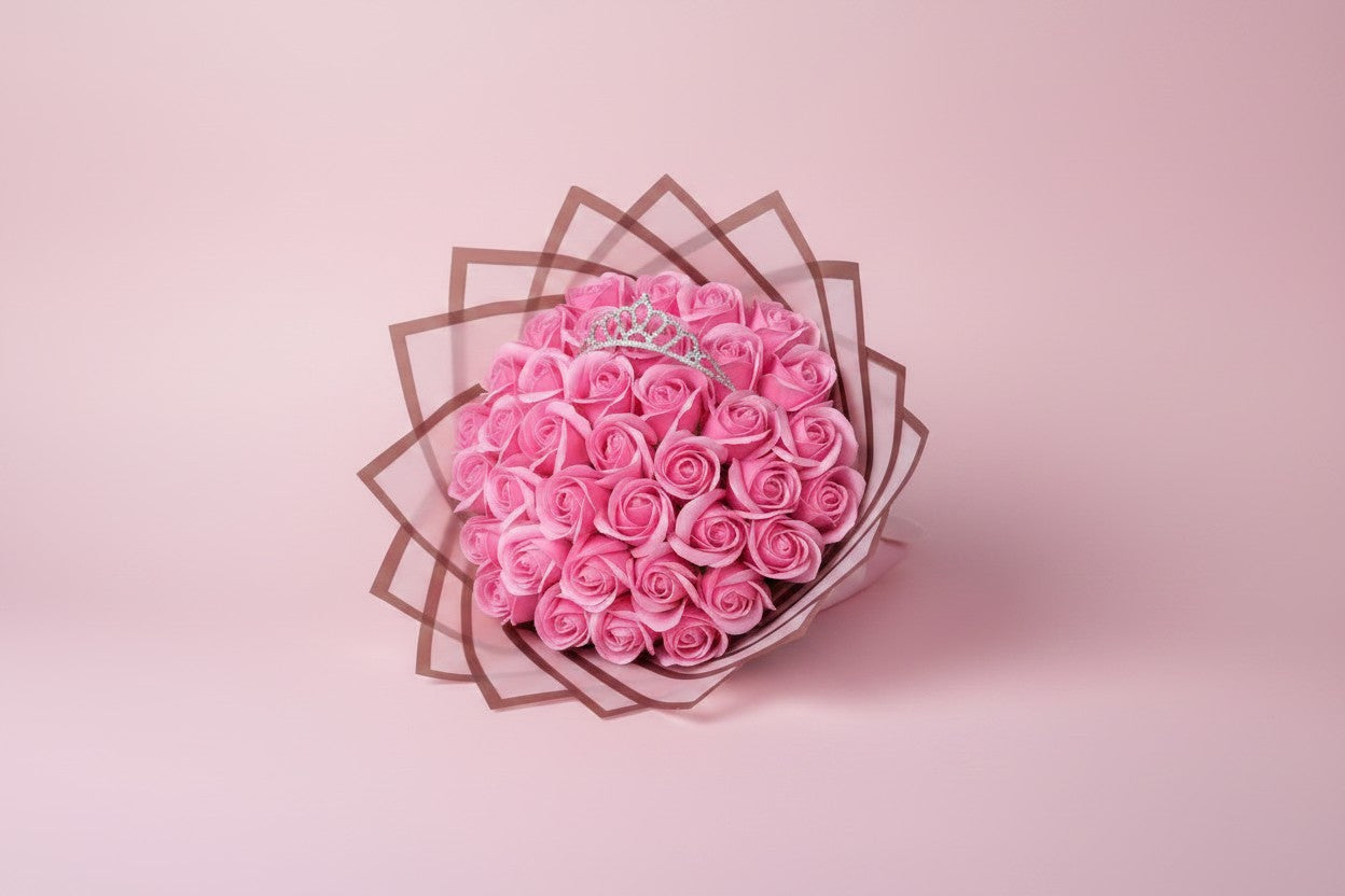 Buchet 37 Trandafiri din Săpun Roz – Pink Charm