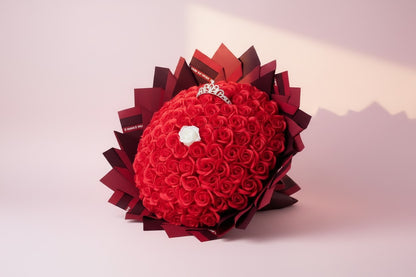 Buchet 101 trandafiri roșii din săpun – Cadou Romantic