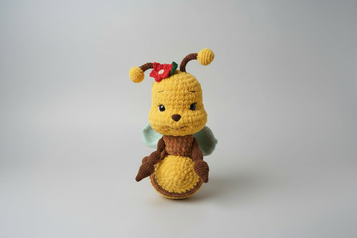 Albinuță croșetată manual – jucărie adorabilă pentru copii