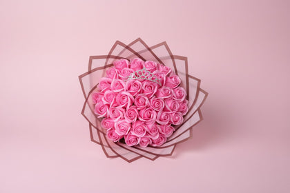Buchet 37 Trandafiri din Săpun Roz – Pink Charm