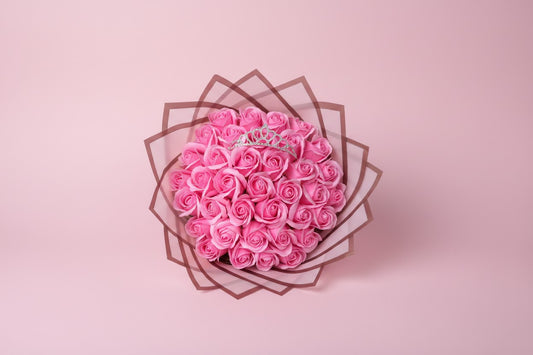 Buchet 37 Trandafiri din Săpun Roz – Pink Charm